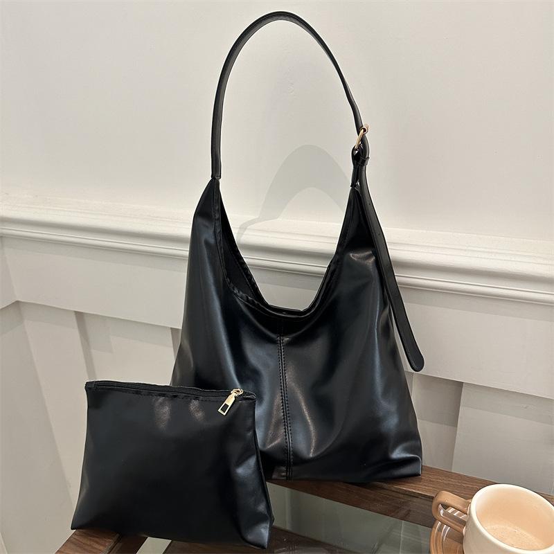 Простая и вместительная повседневная сумка через плечо, мягкая поверхность, высококачественный темперамент, сумка для поездок на работу, модная женская сумка.