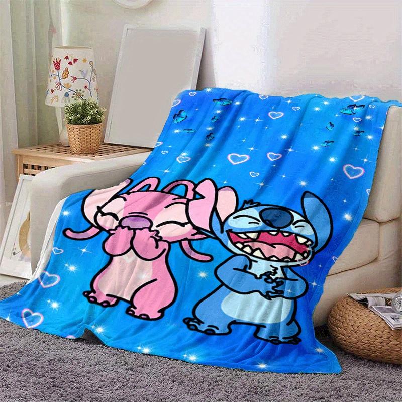 1pc Stitch Printing Blanket - Soft, All-Season Throw for Office Blanket, | Personalized Gift with Adorable Cartoon Design