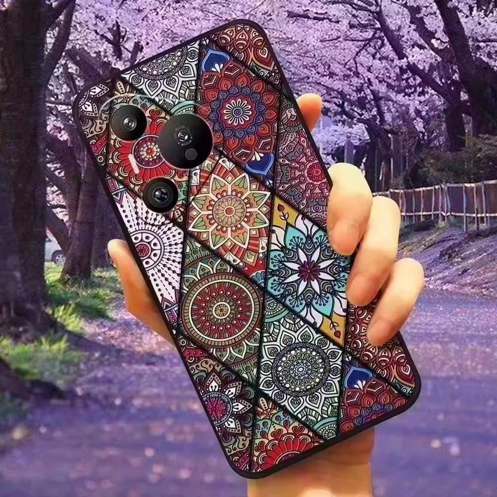Чехол для Vivo Y33 / Y35 / Y36 с 3D цветочным рельефом, силиконовые тисненые задние крышки для Vivo Y36 4G, Чехол VivoY36 с принтом, мягкий, мультяшный