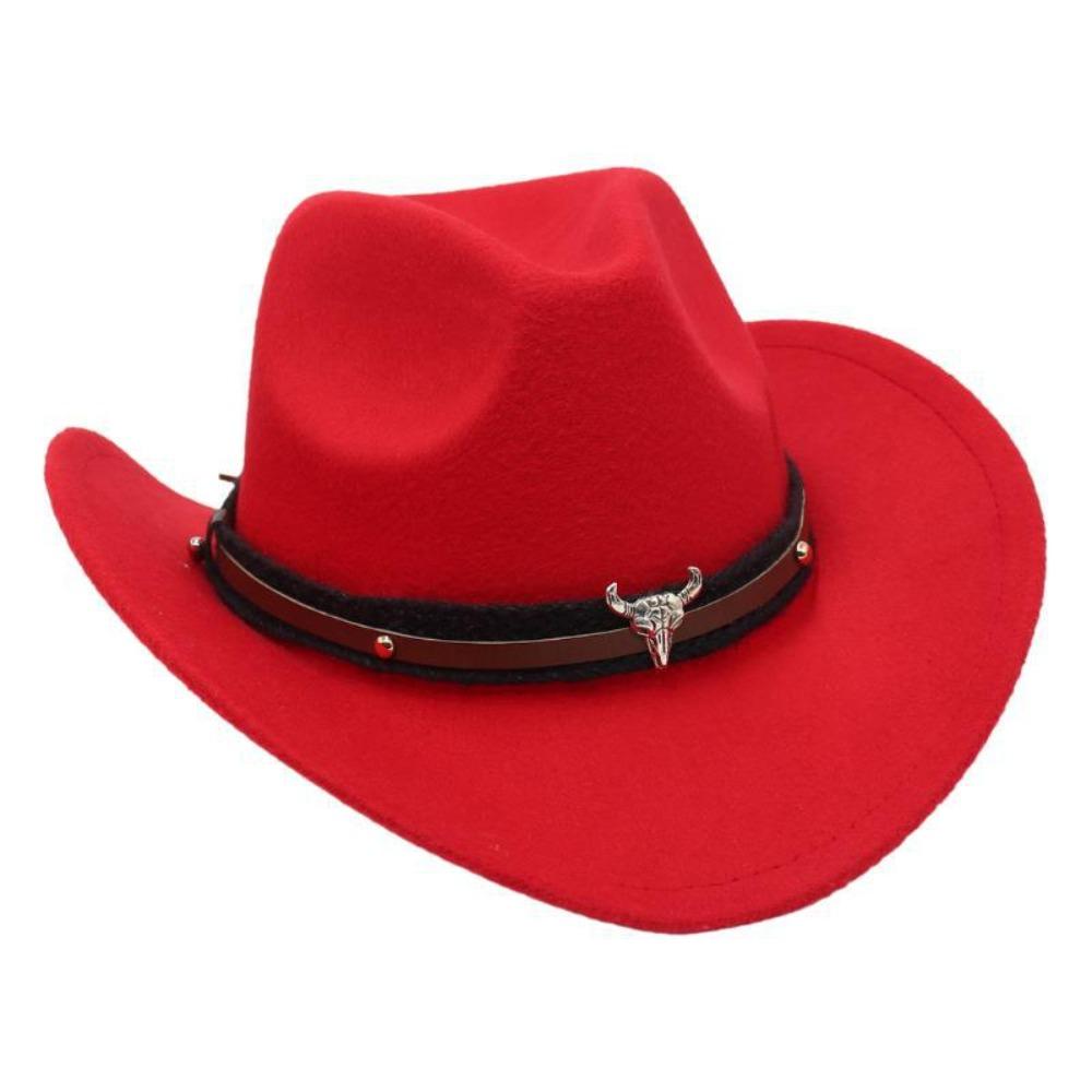 Cow Head Sunscreen Bucket Hat Felt Cowgirl Cap Retro Western Cowboy Hat  Travel