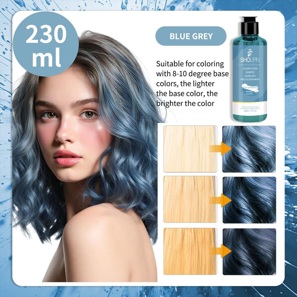 Color Depositing Shampoo for Blue Burgundy Orange Hair Color Treated Hair 300ml