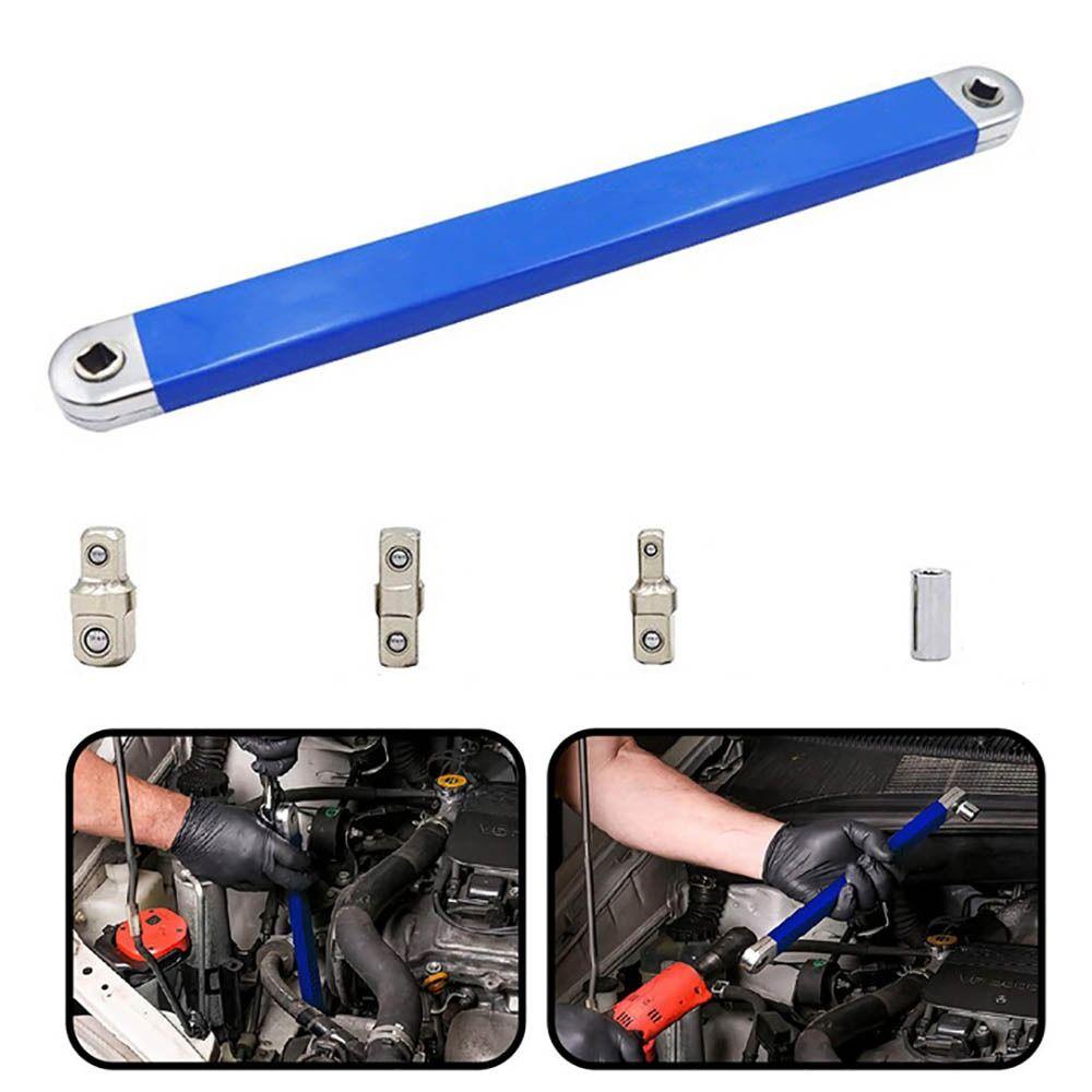 Steel Offset Extension wrench Double Head Ratchet Repair Tools New Wrench Socket  Hone