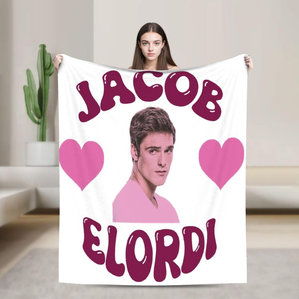 Jacob Elordi Australian Actor Poster Blankets Quality Soft Warm Throw Blanket Winter Travel Outdoor Comfortable Bedspread