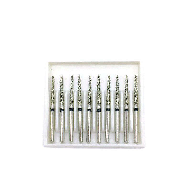 Стоматологические алмазные боры, 10 шт./кор., сверхгрубые алмазные боры для высокоскоростных наконечников FG 1,6 мм TF-11S