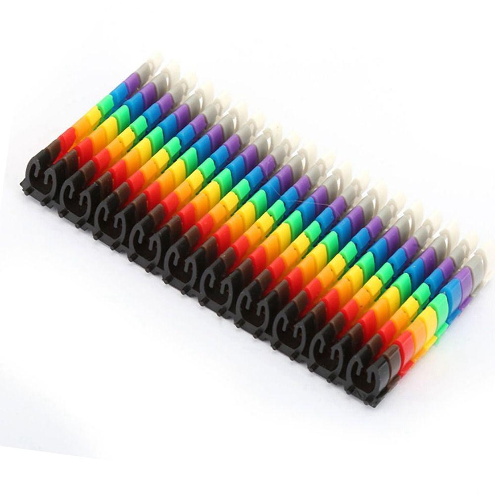 100PCS Snap-fit design Wire Number Label Plastic Materia Wire Label Tube Cable Marker  Wire Marking