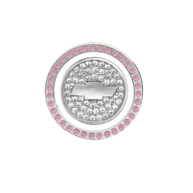 One-Click Start Decoration Cover Diamond Stickers Accessories for Chevrolet Spark Sonic Camaro Volt Bolt Trax Malibu Cruze 2 3 4