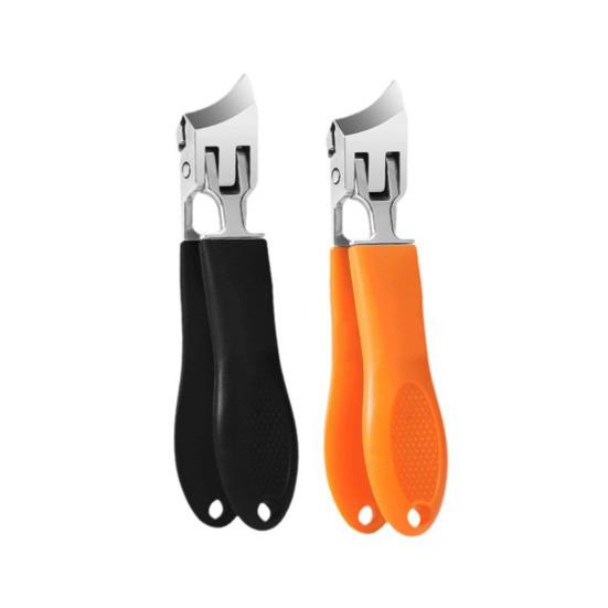 Wide Jaw Opening Curved Nail Clippers for Seniors Anti-Splash Slanted Nail Clipper