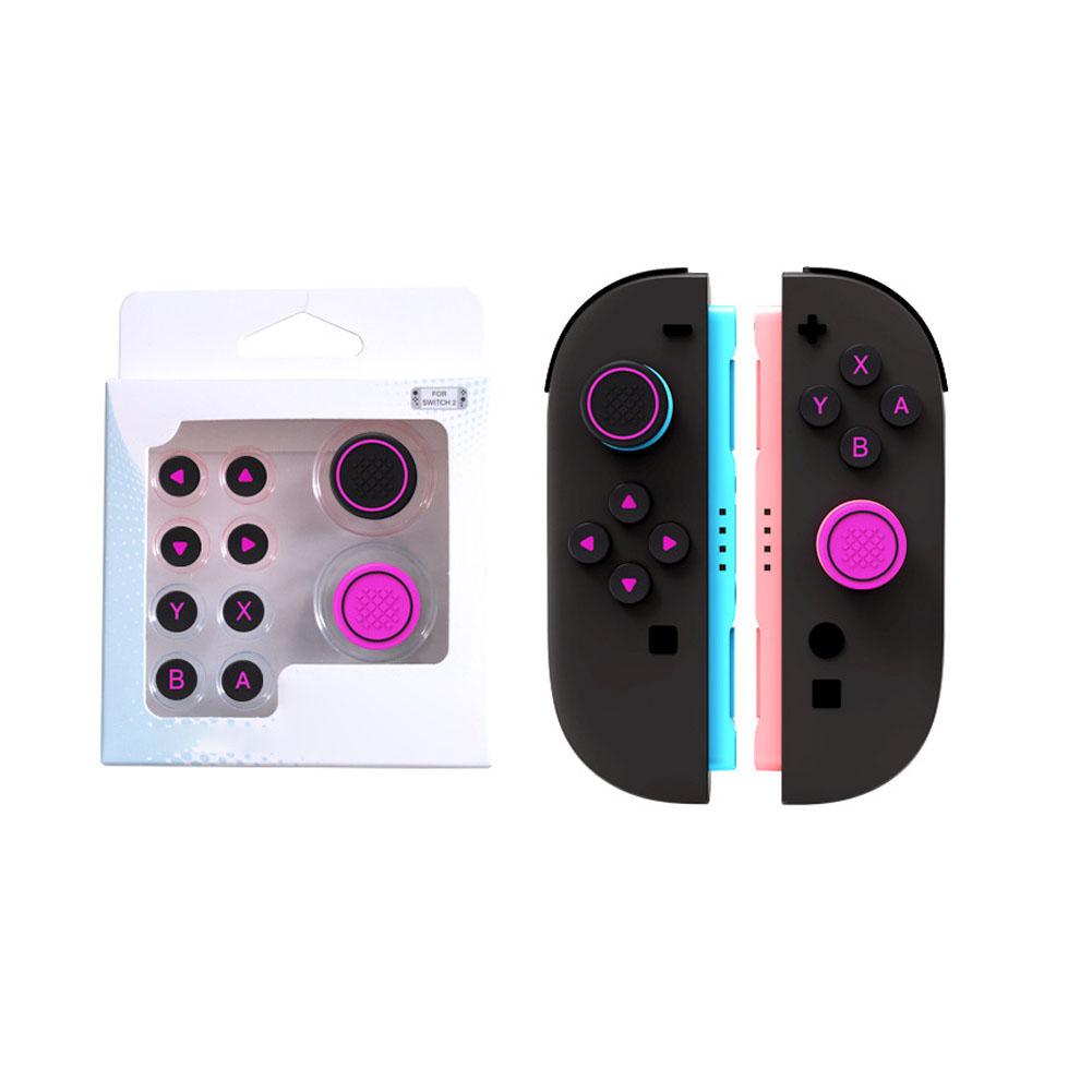 For Switch 2 Button Grips Caps Joystick Cap+button Sticker Set Silicone Material Button For Switch2 Accessories