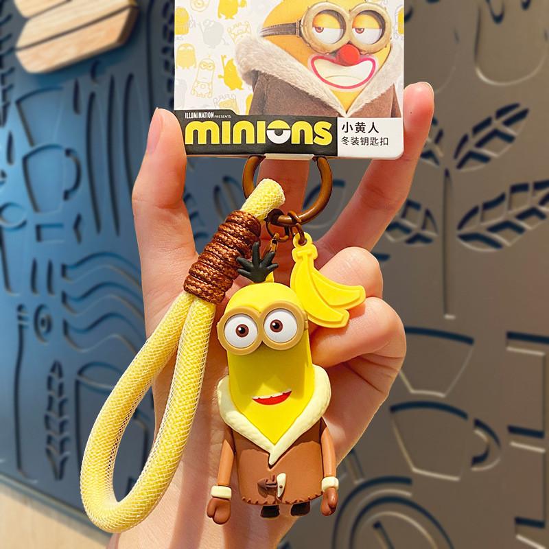 Minions Winter Keychain Cute Cartoon Charms For Backpacks And Gifts**