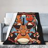 Pokemoned  Coral Fleece Plush Throw Blankets Charmander Charmeleon Charizard Blanket for Bedding Couch Warm Plush Thin Quilt,