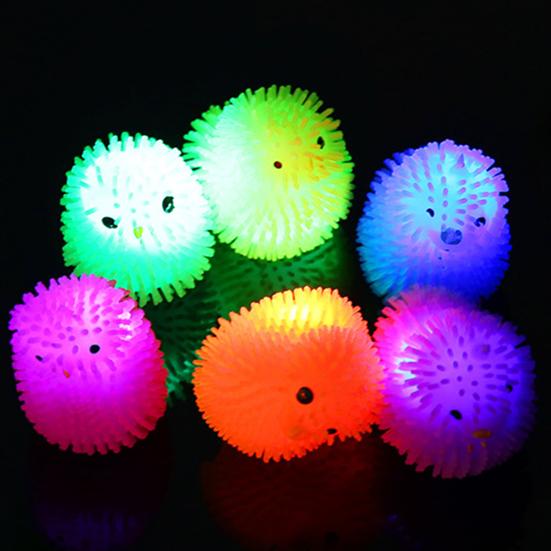 12Pcs LED Puffer Balls Easter Eggs Glowing Toys for Kids Light Up Squeeze Sensory Ball Fidget Toys Easter Egg Fillers Party Favors Easter Basket
