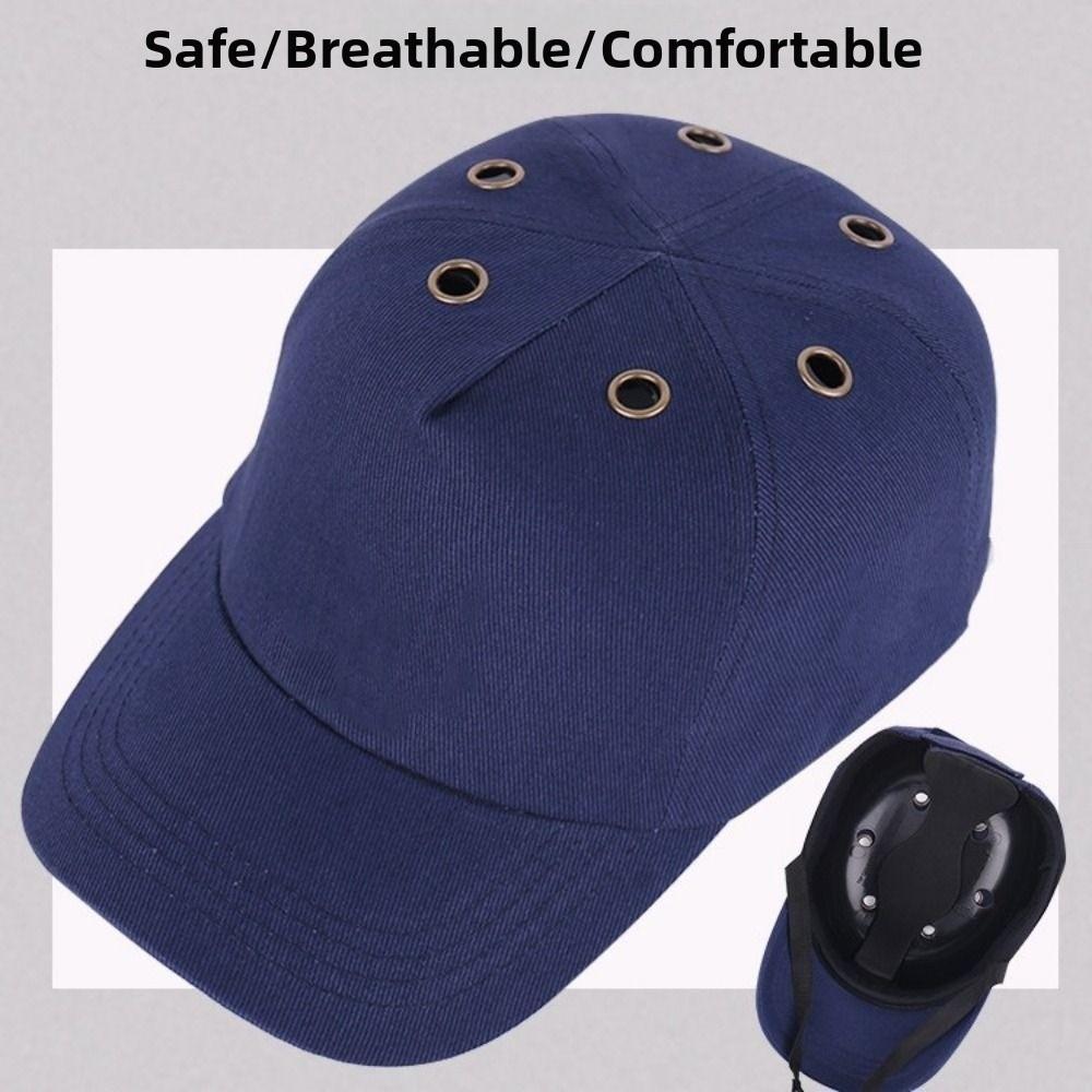 Top 6 Holes Bump Cap  for Safety Adjustable Strap Safety Helmet  Outdoor Sports
