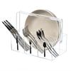 Utensil Holder Fork Spoon Organizer Durable Construction Large Capacity Transparent Design Tableware Storage Box Flatware Caddy