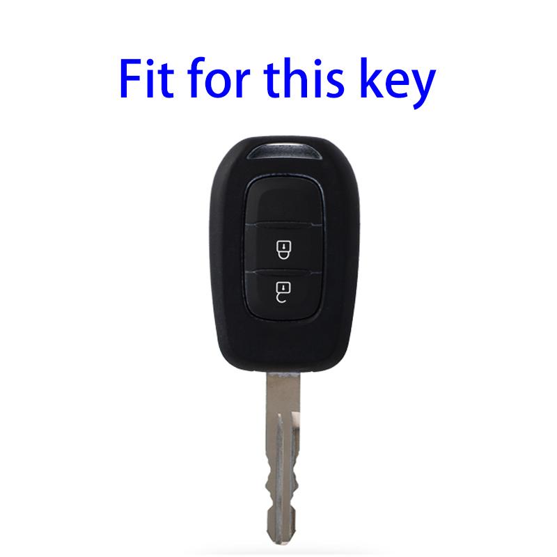 2 Button For Renault Kwid Traffic Symbol for Dacia Sandero Logan Duster 2016 2017 2018 Silver TPU Car Remote Key Fob Cover Case Shell