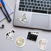 61шт черный, белый цвет простой стиль граффити наклейка автомобиль гитара чемодан ноутбук наклейка