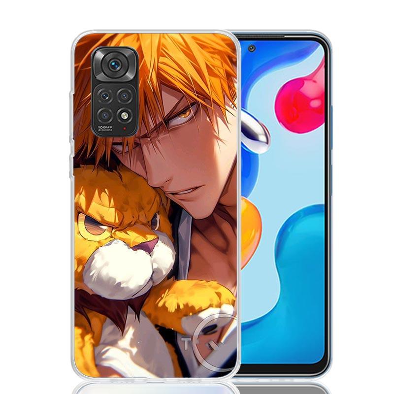 Kurosaki Ichigo Bleach Phone Case For Xiaomi Redmi Note 15 14 13 12S 12 Pro Plus 11S 11E 11 11T 10S 10 Art Soft Pattern Cover Re