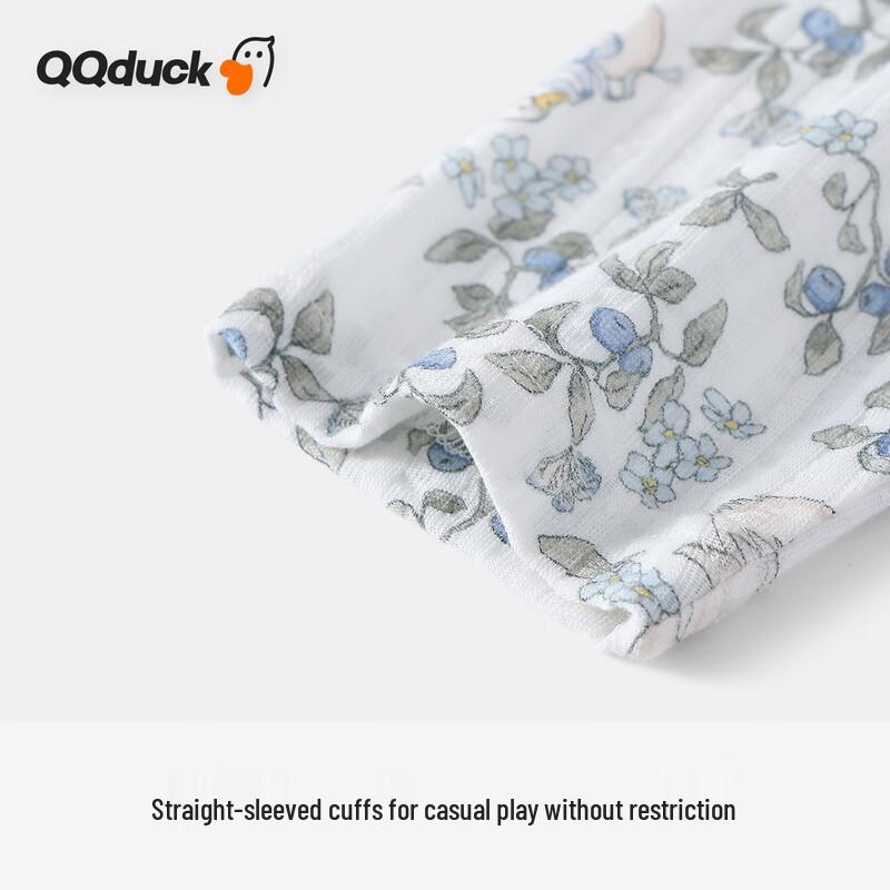 Детский весенний комплект пижамы из чистого хлопка QQ DUCK