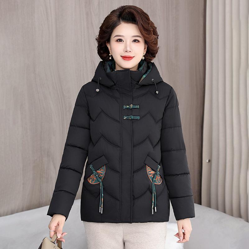 Chinese style mother cotton-padded jacket, foreign style down cotton-padded clothing, new winter clothing for the elderly women, short down cotton-pad
