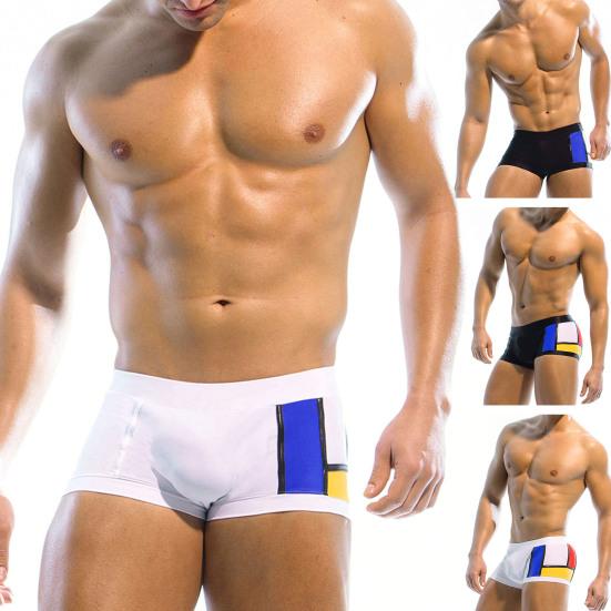 Мужские плавки Yousheng, эластичные, мягкие, быстросохнущие, дышащие, облегающие, подходящие по цвету, купальные боксеры со средней талией, шорты для плавания, водные виды спорта, серфинг