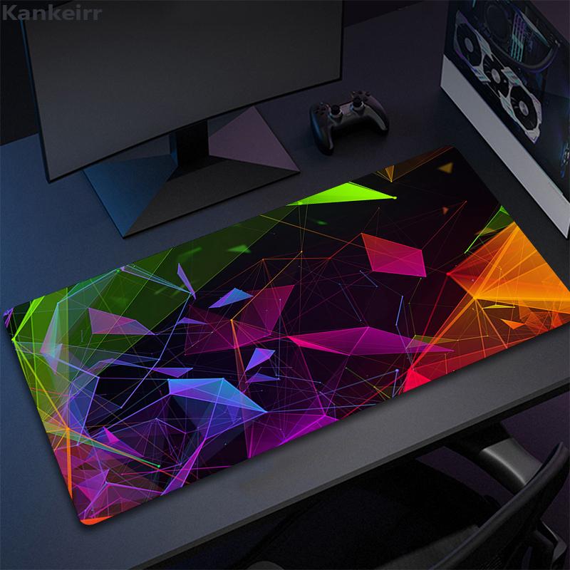 90x40 см Геометрическое Искусство Большой Игровой Коврик для Мыши ПК Геймер Большой Коврик для Мыши Компьютерный Игровой Блокировка Края Коврик для Мыши Клавиатура Стол Коврик для Мыши