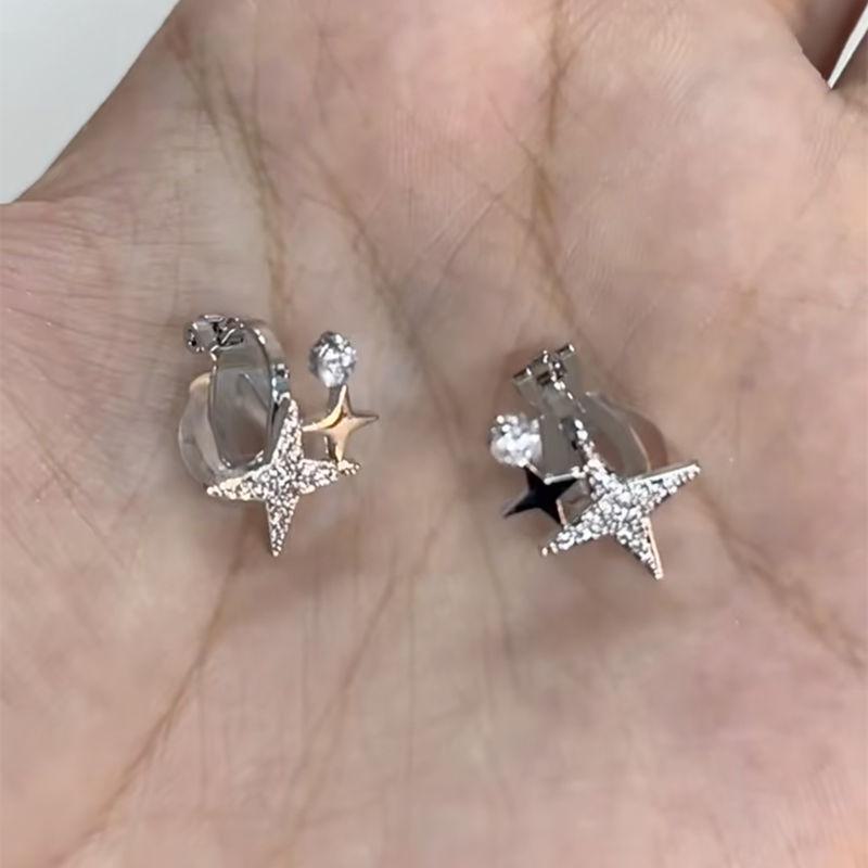 Серьги-клипсы с бантом из циркония для женщин — прокол не требуется, элегантные серьги с балетной лентой