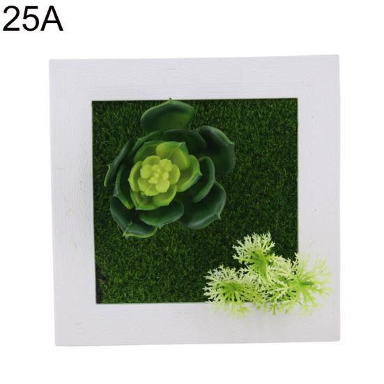 Artificial Flower Succulent Plant Wall Art Frame Living Room Wedding Party Decor