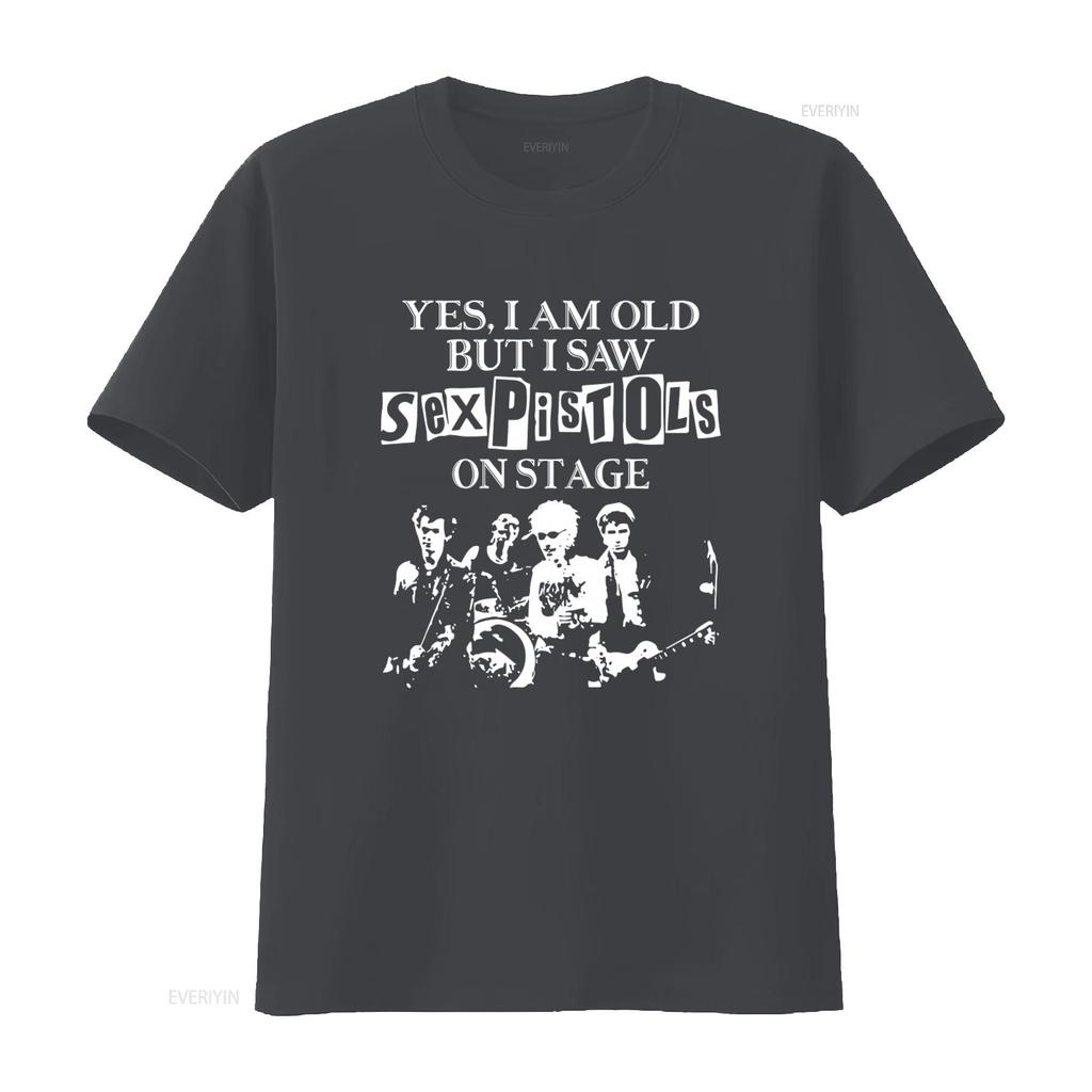 Sex Pistols Rock Band On Stage T Shirt Vintage Punk Style Hip Hop Black S 234XL YES I AM OLD BUT SAW vintage Washed Versatile