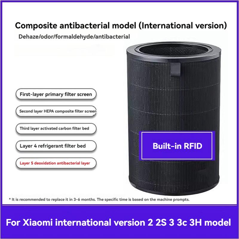 M-Modern-For Xiaomi Mijia Air Purifier 2 2S 3 3C 3H Composite Antibacterial Filter Replacement Parts Air Purifier Accessories