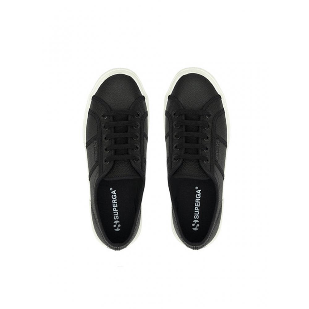 Superga 2750 Кожа Tumble Black S009vh0adt
