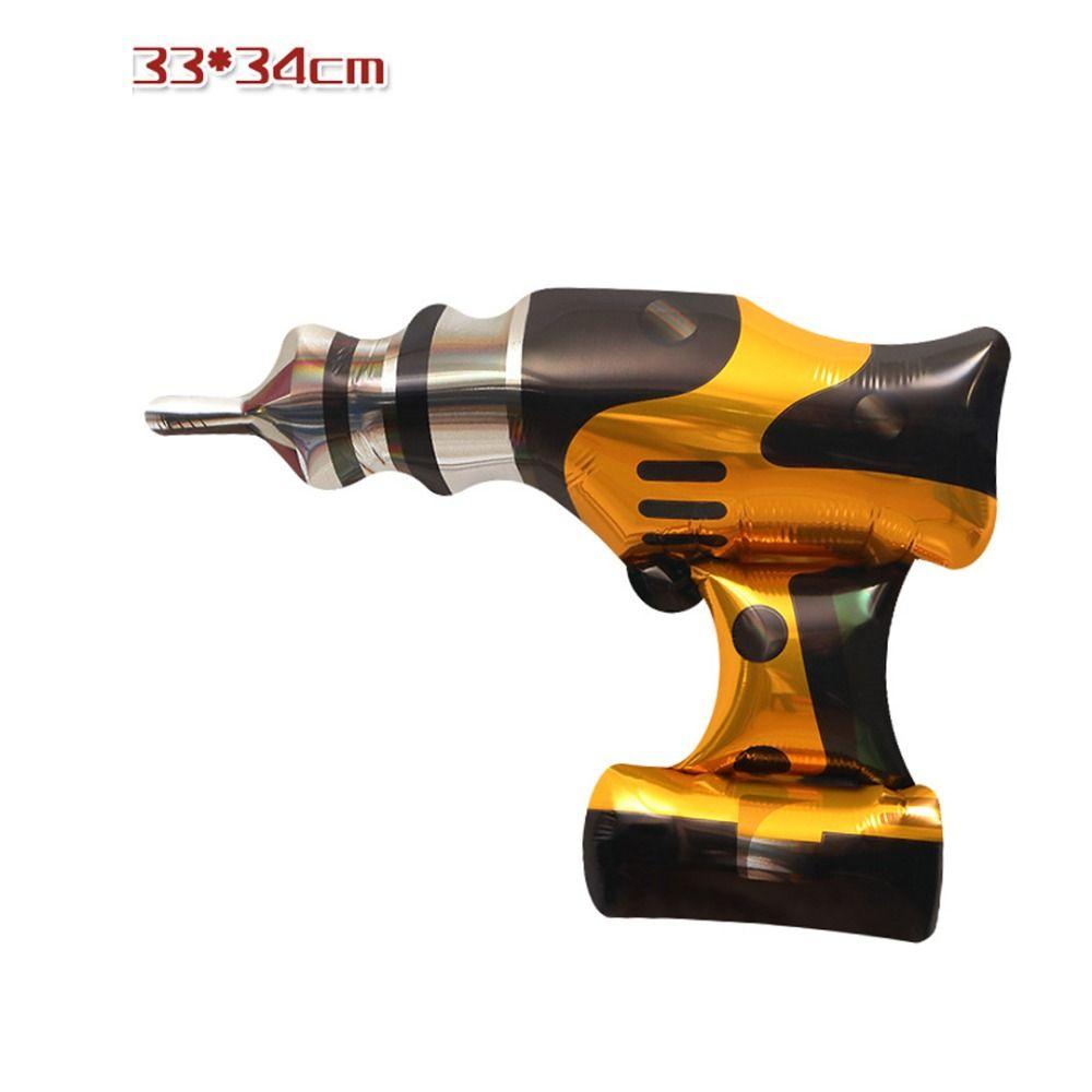 Алюминиевая пленка электрическая дрель молоток моделирование шар мультфильм рука держит шар день рождения