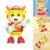 Electric Dancing Guitar Dragon Musical Toy with Flashing Light Cartoon Singing Dragon Doll Toddler Crawl Learning Toy