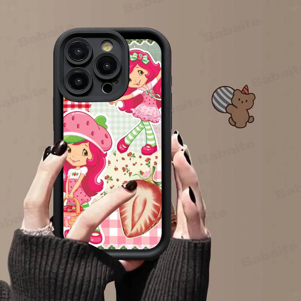 S-Девочка с клубничным тортом Чехол для телефона Для iPhone 16 15 14 13 12 11 Pro Max Plus 17 Air Case