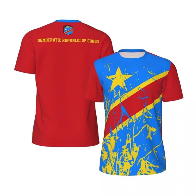 Democratic Republic the Congo 3D Print sport Quick-dry Breatha Men's T-Shirt Outdoor Street Team Training parent-child clothing