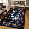 Custom Name UC Sampdoria Flannel Pattern Square Carpet,Area Rug,Carpet Rug for Living Room Bedroom Sofa Playroom Decor,Non-slip Floor Mat