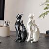 3D-печатная фигурка кошки Современная геометрическая скульптура кошки Минималистичный арт-декор для прихожей