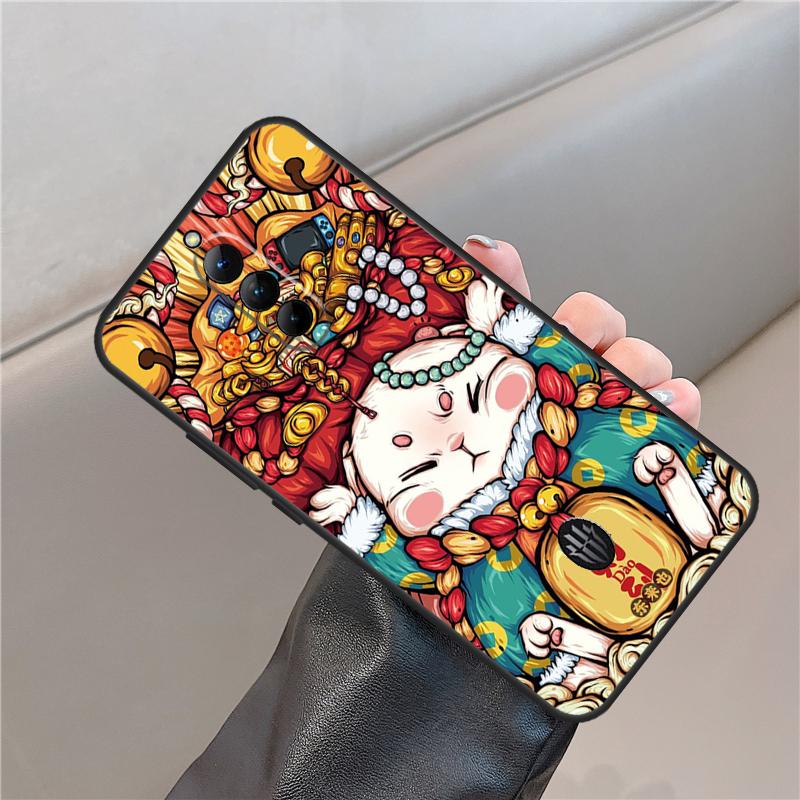 blessing lucky cat Case For ZTE Nubia Red Magic 7 6S 7S Pro For RedMagic 10 Air 9 8 8S 9S 10S 11 Pro Plus Cover