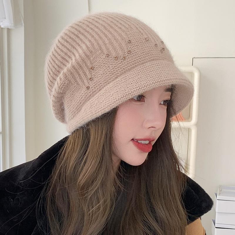 Women's Warm & Cozy Knit Beanie Hat: Solid Color Winter Ear Protection for Outdoor Activities