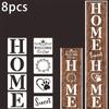 8Pcs Welcome To Our Home Vertical Stencil for Painting On Wood Reusable Washable DYI Stencils Own DIY Projects and Gifts Large Letter Stencil