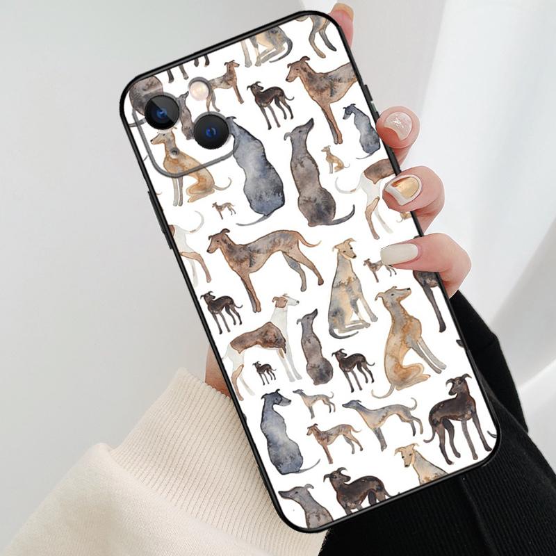 Чехол для телефона с борзой для iPhone 17 Pro Max 15 14 13 11 12 16 Pro Max mini 15 16 Plus 16e 17 Air Cover