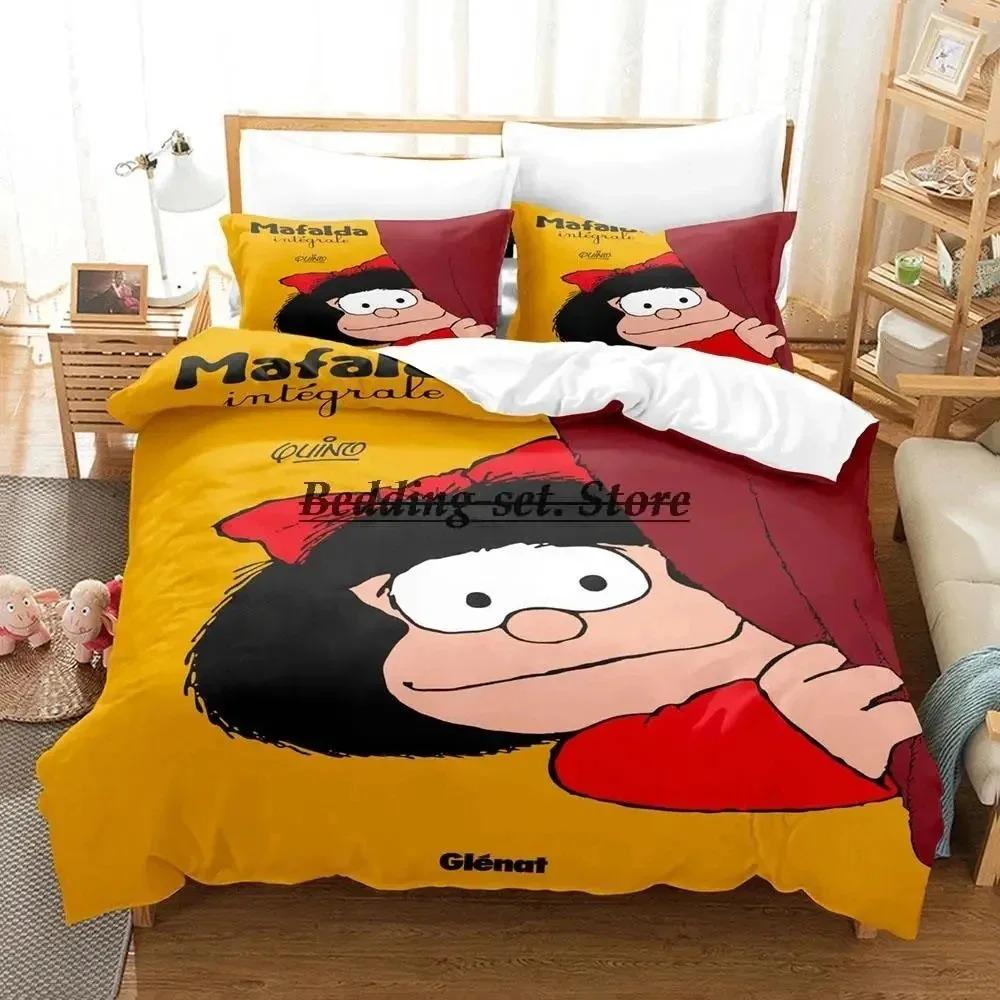 Mafalda Boys Bedroom Bedding Single Twin Full Queen King Size Aldult Duvetcover Bed Sheet Set Bedding Set Soft and Comfortable