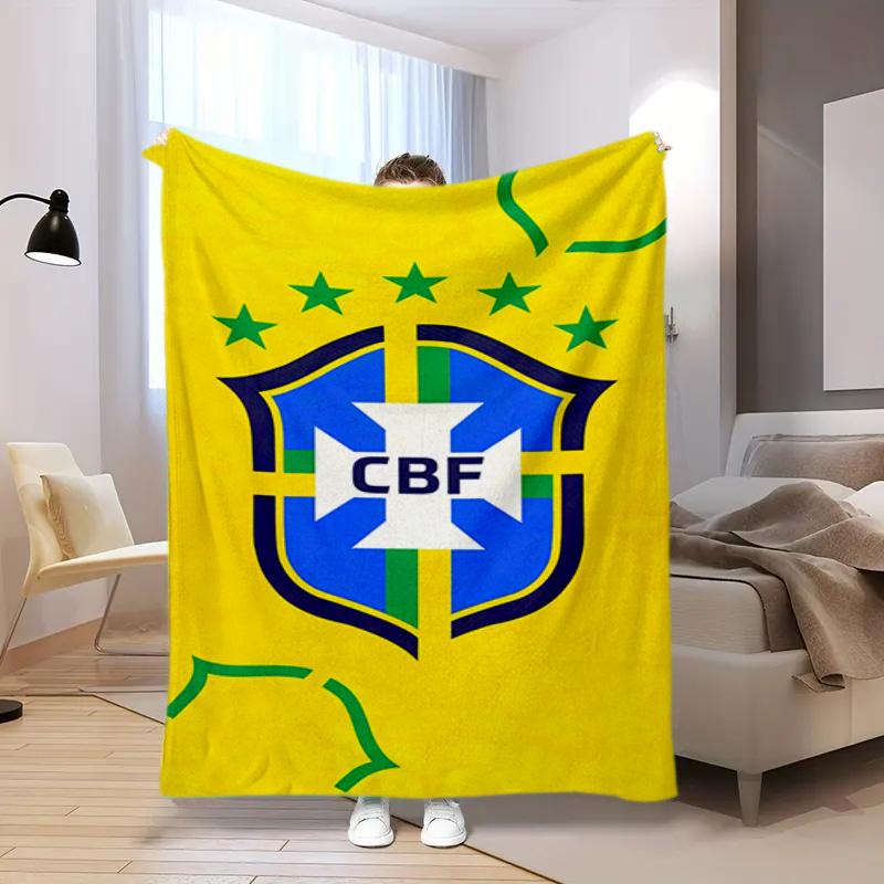 1PC Football pattern blanket, all season lightweight home office outdoor nap multifunctional blanket