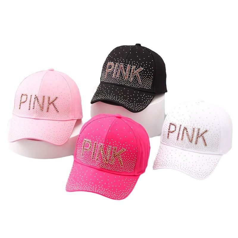 Fashion new full diamond letter flower baseball cap women's European and American fashion diamond-encrusted sunshade cap batch