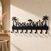 Decorative Wall-Mounted Metal Hook Rack Slim Profile for Entryway, Bedroom