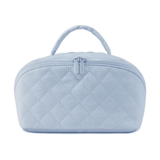 Женская дорожная косметичка, плоская, с несколькими карманами, водонепроницаемая стеганая сумка для туалетных принадлежностей для отпуска, для ежедневного использования