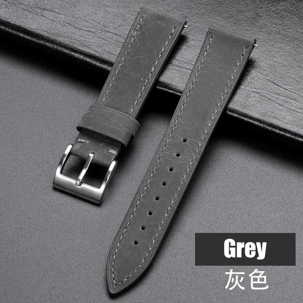 Quick Release Vintage Retro Genuine Leather Watch Band 18mm 19mm 20mm 21mm 22mm 24mm Crazy Men Women Straps Horse Watch Bracelet