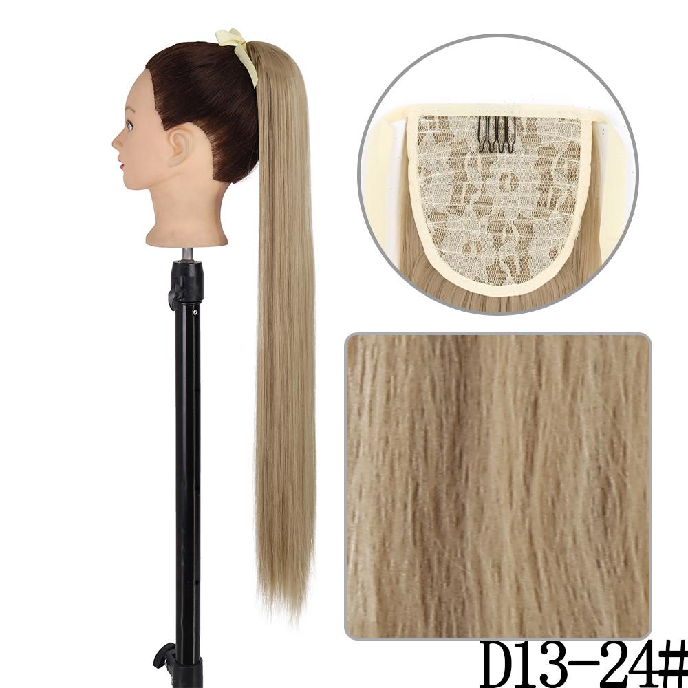 MISS WIG Синтетические 22-дюймовые женские ленты, длинные прямые волосы для наращивания хвоста, термостойкие наращивания волос для конского хвоста для женщин