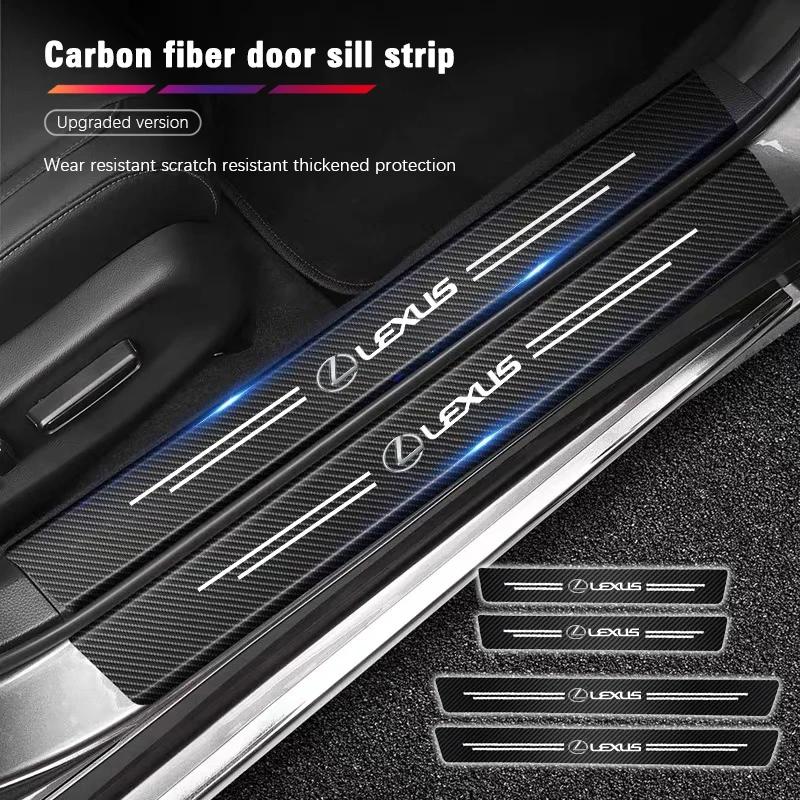 2026 Hot Interior Stickers For Lexus LS LC RZ IS350 ES300 GS350 CT200h GX460 LX570 RX500h 5Pcs Car Door Sticker Threshold Anti S