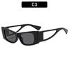European And American Fashion New Hollow Cat Eye Personalized Sunglasses Square Versatile Internet Celebrity Advanced Sunglasses Trendy Glasses