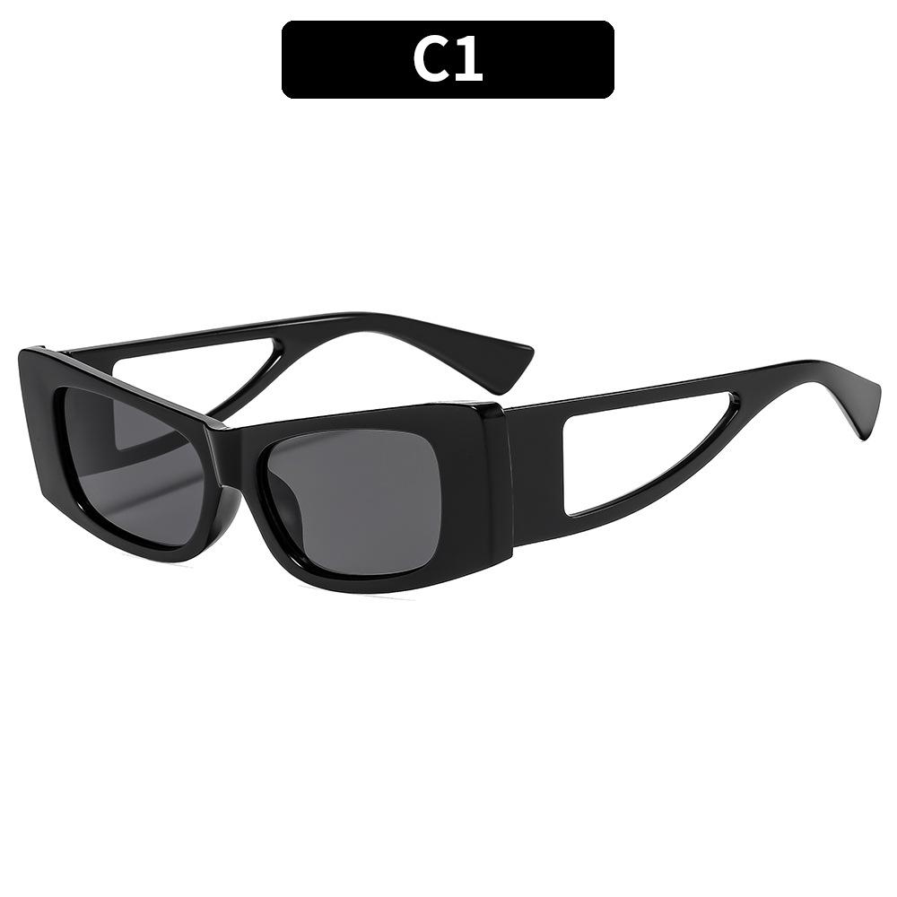 European And American Fashion New Hollow Cat Eye Personalized Sunglasses Square Versatile Internet Celebrity Advanced Sunglasses Trendy Glasses