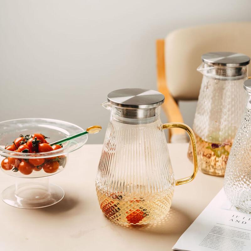 Heat-Resistant Hammered Glass Teapot